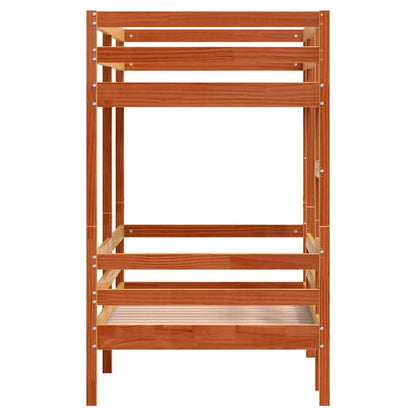 Bunk Bed without Mattress Wax Brown 80x200 cm Solid Wood Pine