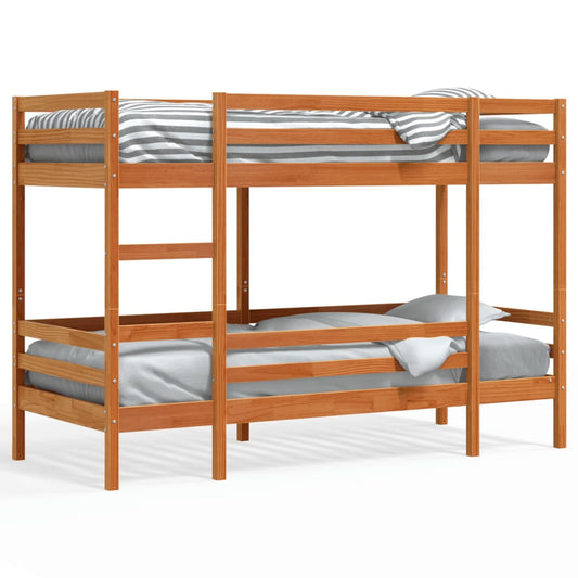 Bunk Bed without Mattress Wax Brown 80x200 cm Solid Wood Pine