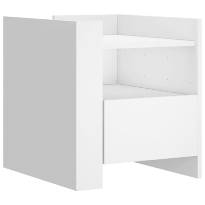 Bedside Cabinet White 45x50x50 cm Engineered Wood