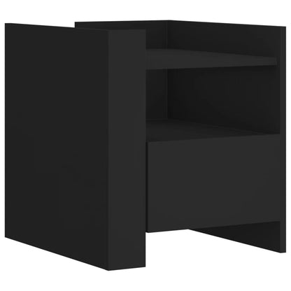 Bedside Cabinet Black 45x50x50 cm Engineered Wood