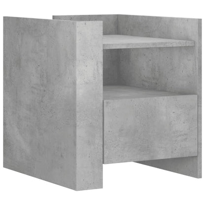 Bedside Cabinet Concrete Grey 45x50x50 cm Engineered Wood