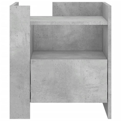 Bedside Cabinet Concrete Grey 45x50x50 cm Engineered Wood