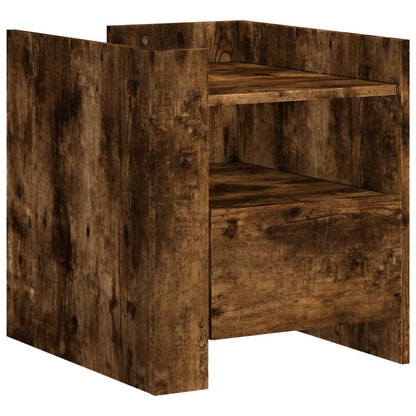 Bedside Cabinet Smoked Oak 45x50x50 cm Engineered Wood