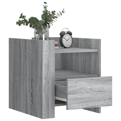 Bedside Cabinet Grey Sonoma 45x50x50 cm Engineered Wood