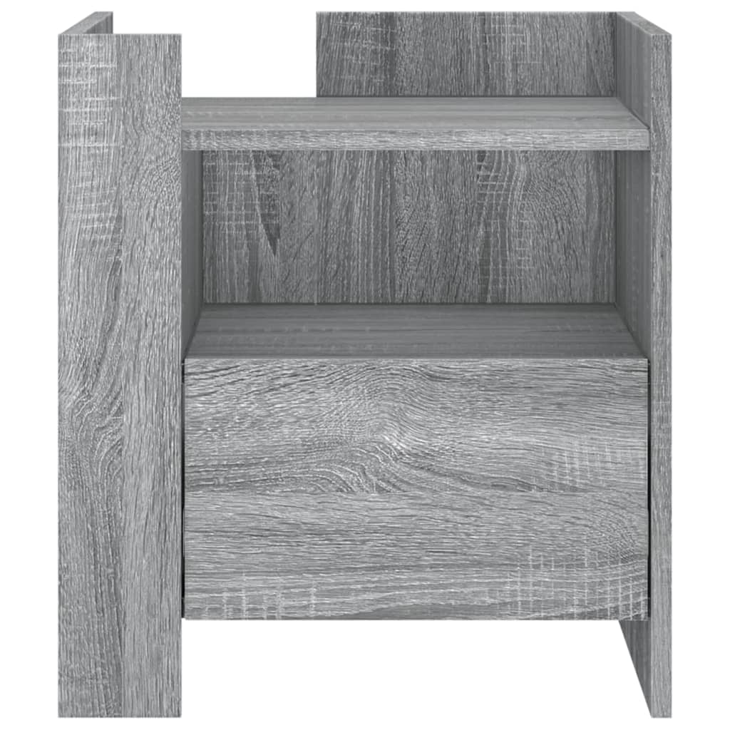 Bedside Cabinet Grey Sonoma 45x50x50 cm Engineered Wood