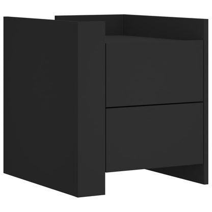 Bedside Cabinet Black 45x50x50 cm Engineered Wood