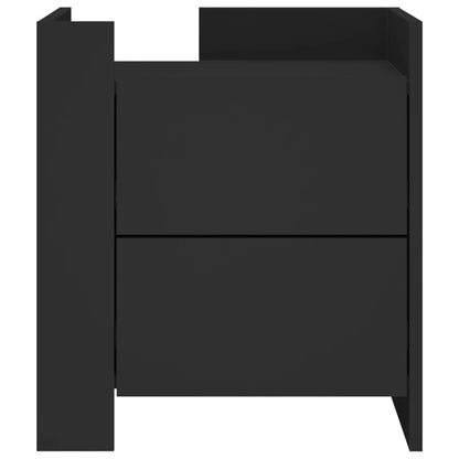 Bedside Cabinet Black 45x50x50 cm Engineered Wood