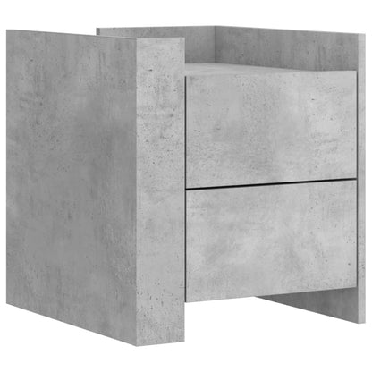 Bedside Cabinet Concrete Grey 45x50x50 cm Engineered Wood