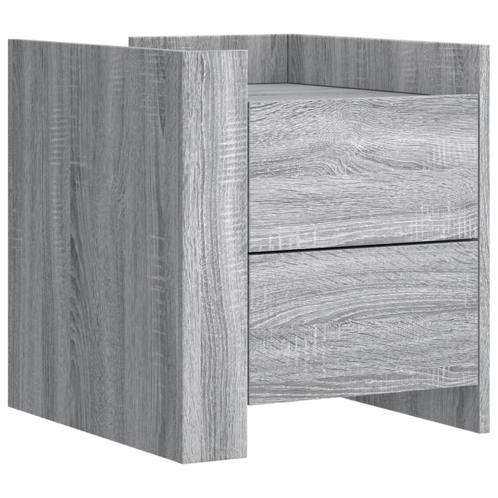 Bedside Cabinet Grey Sonoma 45x50x50 cm Engineered Wood