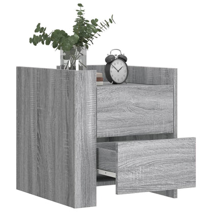 Bedside Cabinet Grey Sonoma 45x50x50 cm Engineered Wood