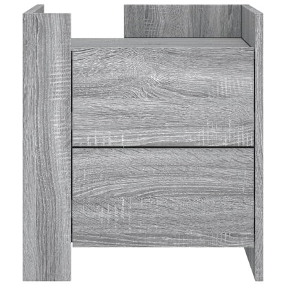 Bedside Cabinet Grey Sonoma 45x50x50 cm Engineered Wood