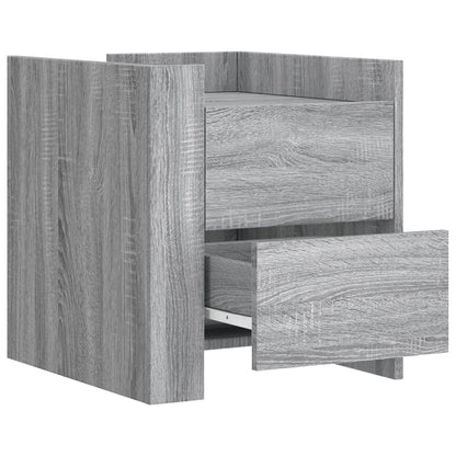 Bedside Cabinet Grey Sonoma 45x50x50 cm Engineered Wood