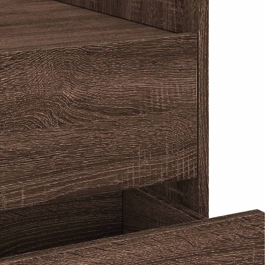 Bedside Cabinet Brown Oak 45x50x50 cm Engineered Wood