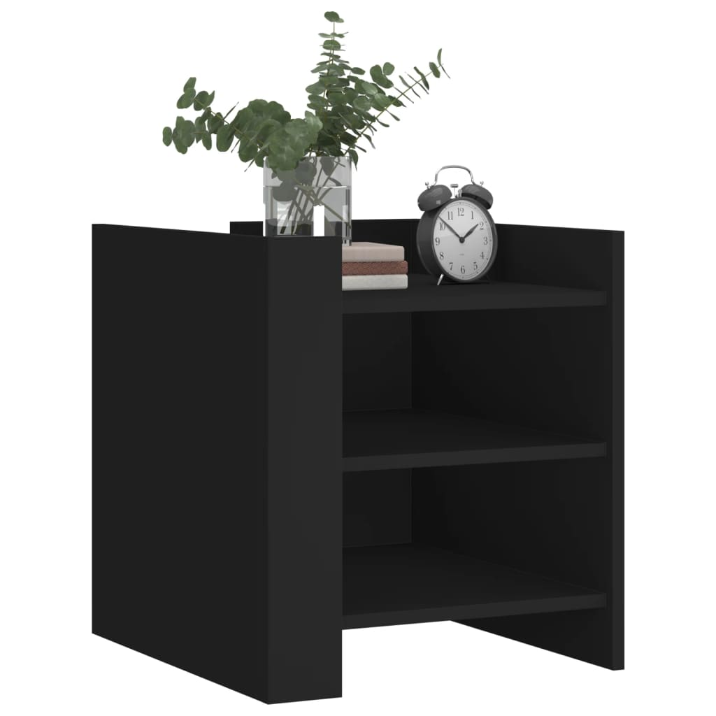 Bedside Cabinet Black 45x50x50 cm Engineered Wood