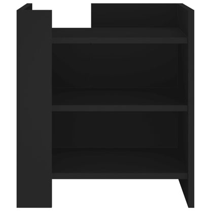 Bedside Cabinet Black 45x50x50 cm Engineered Wood