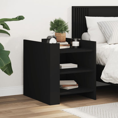 Bedside Cabinet Black 45x50x50 cm Engineered Wood