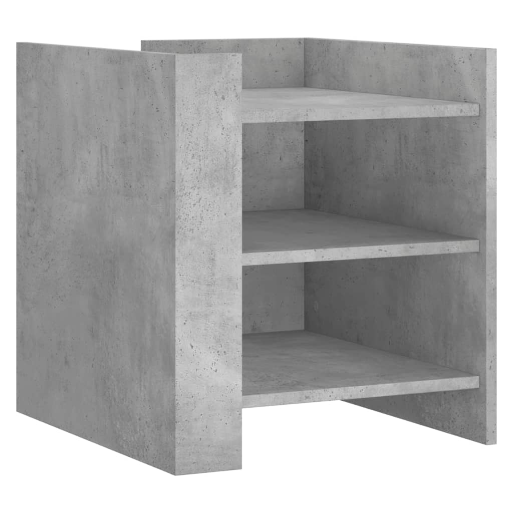 Bedside Cabinet Concrete Grey 45x50x50 cm Engineered Wood