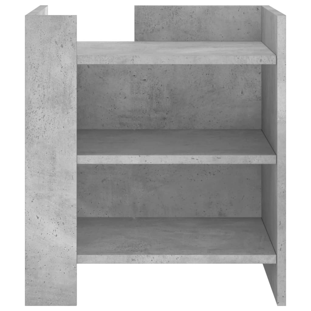 Bedside Cabinet Concrete Grey 45x50x50 cm Engineered Wood