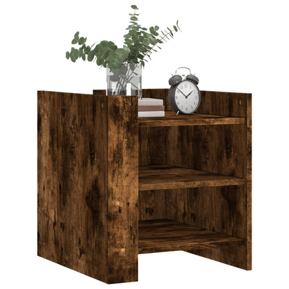 Bedside Cabinet Smoked Oak 45x50x50 cm Engineered Wood