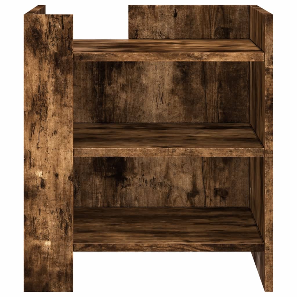 Bedside Cabinet Smoked Oak 45x50x50 cm Engineered Wood