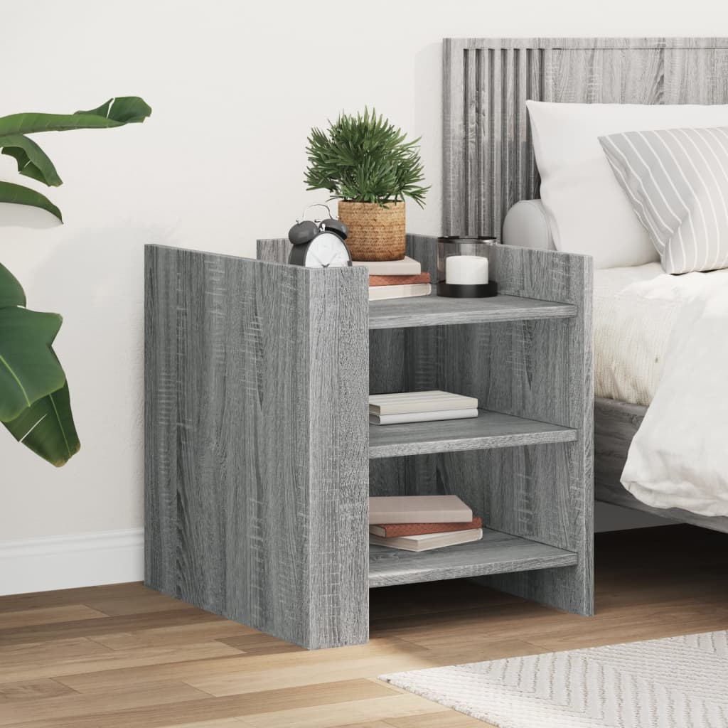 Bedside Cabinet Grey Sonoma 45x50x50 cm Engineered Wood