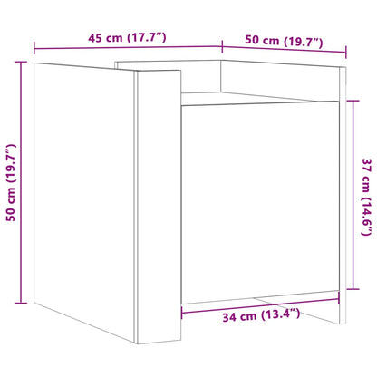 Bedside Cabinet White 45x50x50 cm Engineered Wood