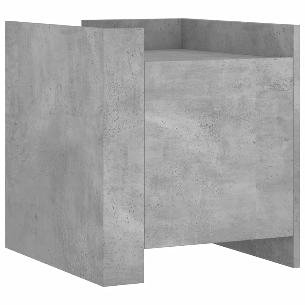 Bedside Cabinet Concrete Grey 45x50x50 cm Engineered Wood