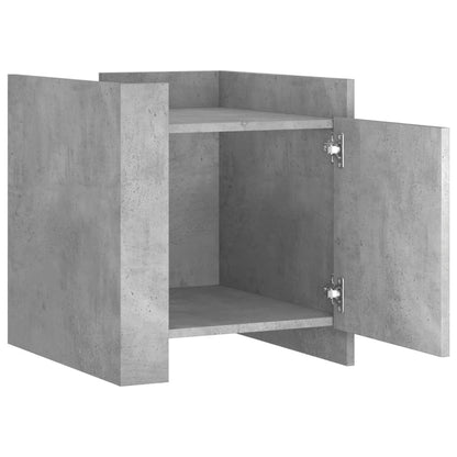 Bedside Cabinet Concrete Grey 45x50x50 cm Engineered Wood