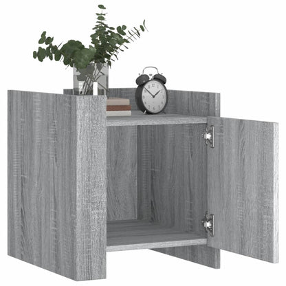 Bedside Cabinet Grey Sonoma 45x50x50 cm Engineered Wood