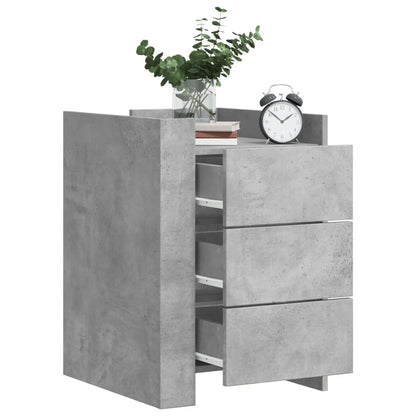 Bedside Cabinet Concrete Grey 45x50x65 cm Engineered Wood