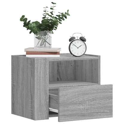 Wall-mounted Bedside Cabinet Grey Sonoma 45x30x35 cm