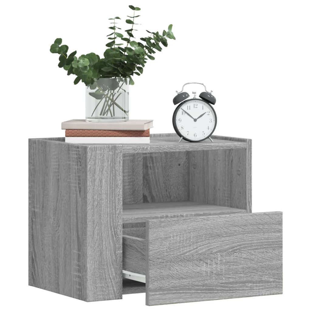 Wall-mounted Bedside Cabinets 2 pcs Grey Sonoma 45x30x35 cm