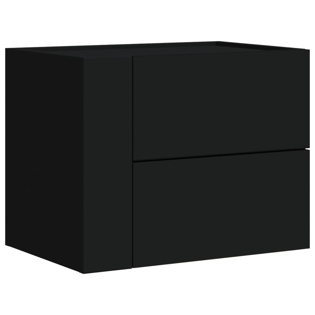 Wall-mounted Bedside Cabinets 2 pcs Black 45x30x35 cm