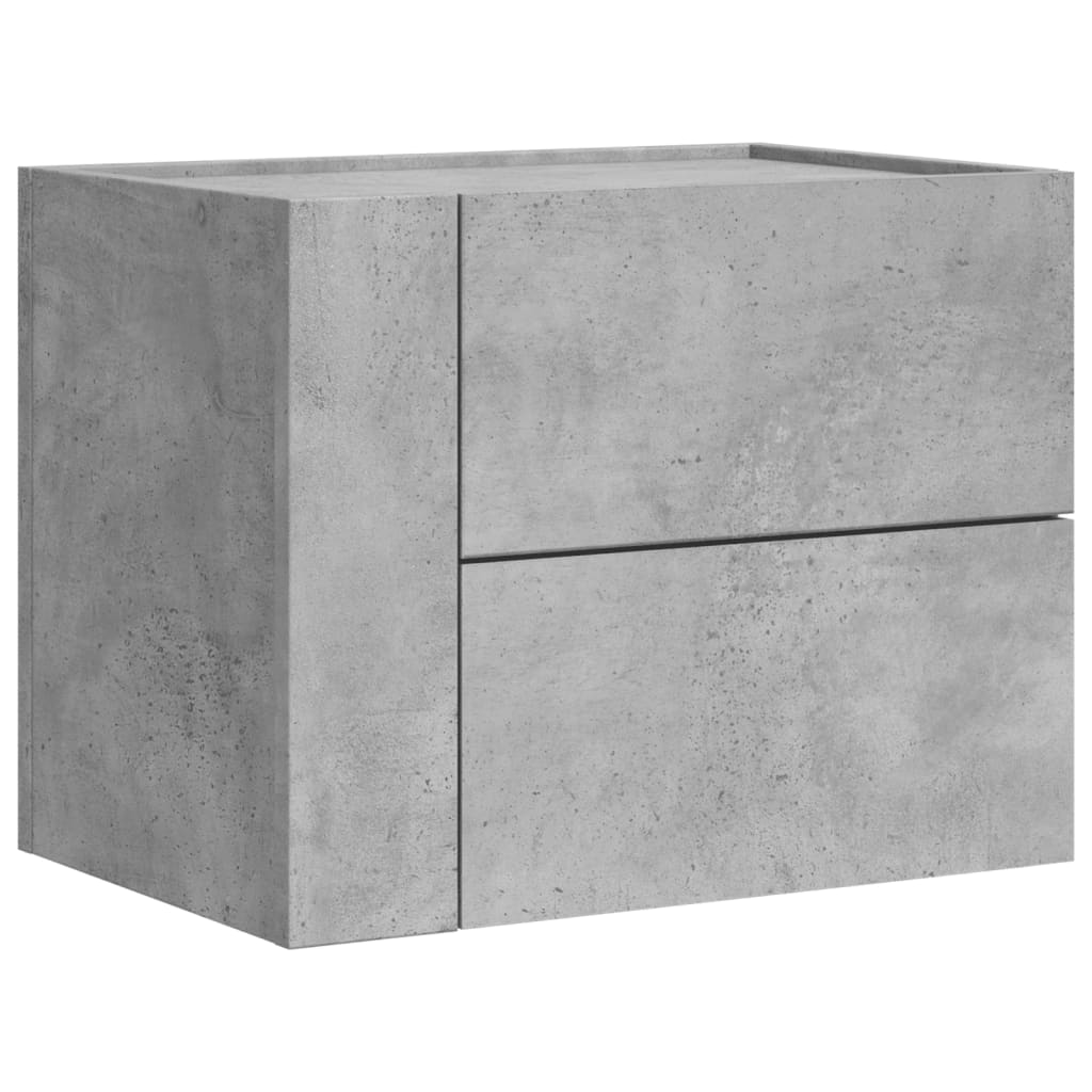 Wall-mounted Bedside Cabinet Concrete Grey 45x30x35 cm