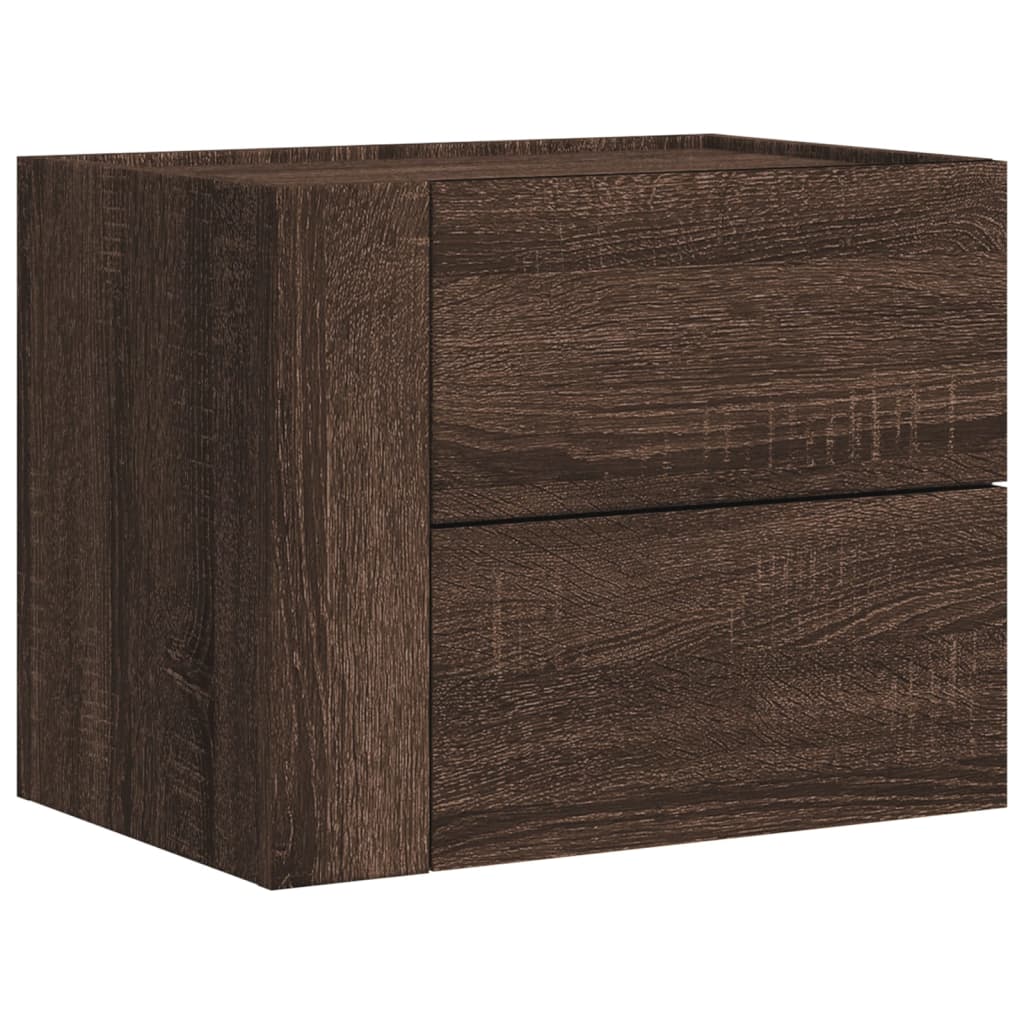 Wall-mounted Bedside Cabinets 2 pcs Brown Oak 45x30x35 cm