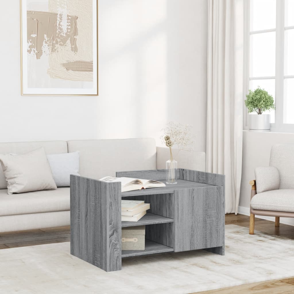 Coffee Table Grey Sonoma 80x50x50 cm Engineered Wood