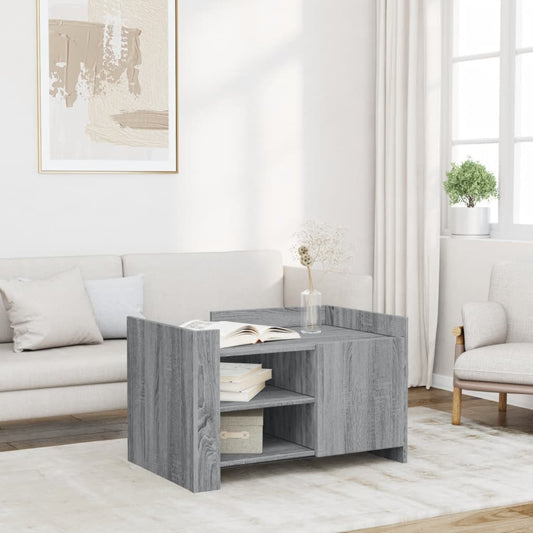 Coffee Table Grey Sonoma 80x50x50 cm Engineered Wood