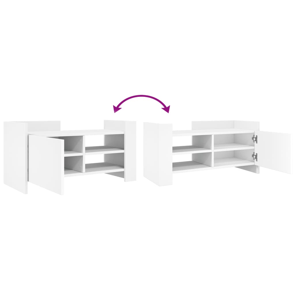TV Cabinet White 80x35x40 cm Engineered Wood