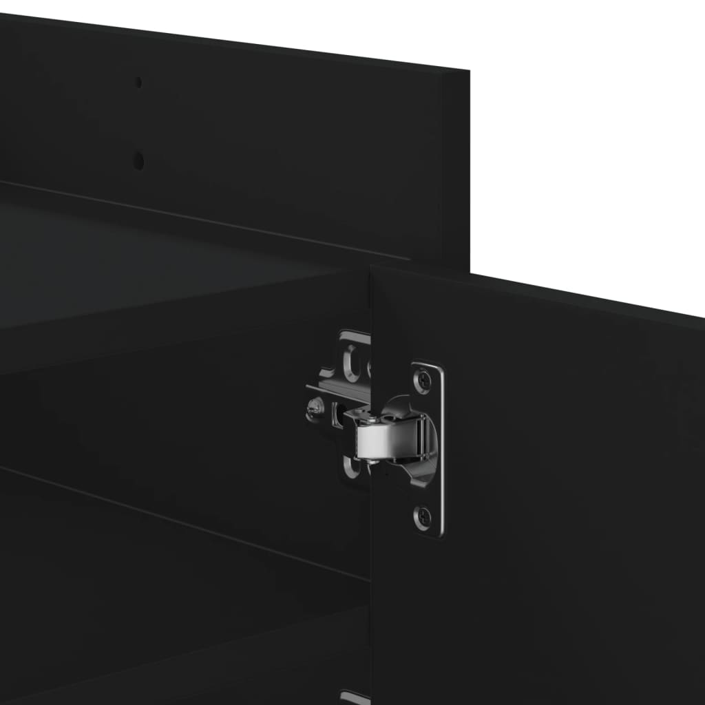 TV Cabinet Black 100x35x40 cm Engineered Wood