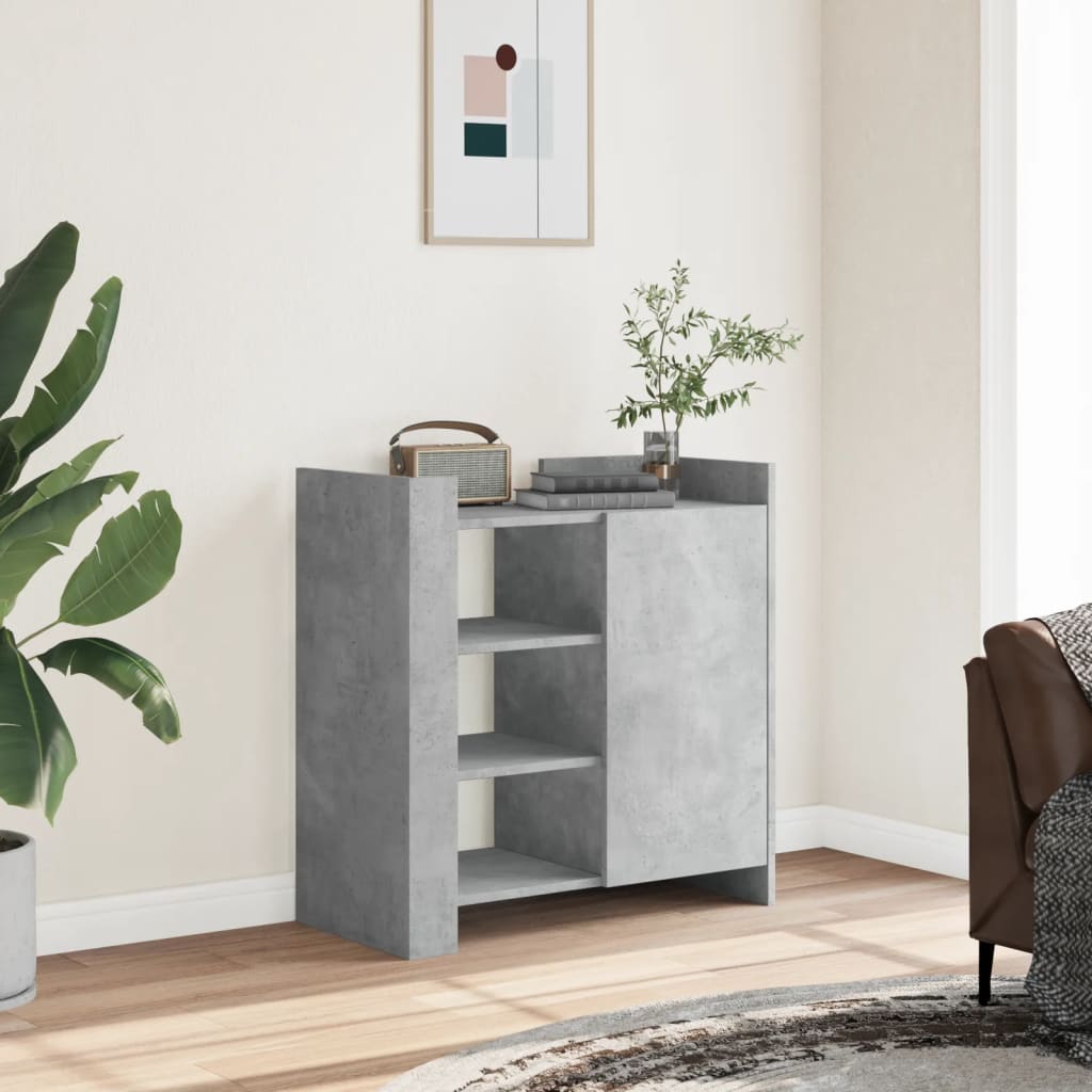 Sideboard Concrete Grey 73.5x35x75 cm Engineered Wood