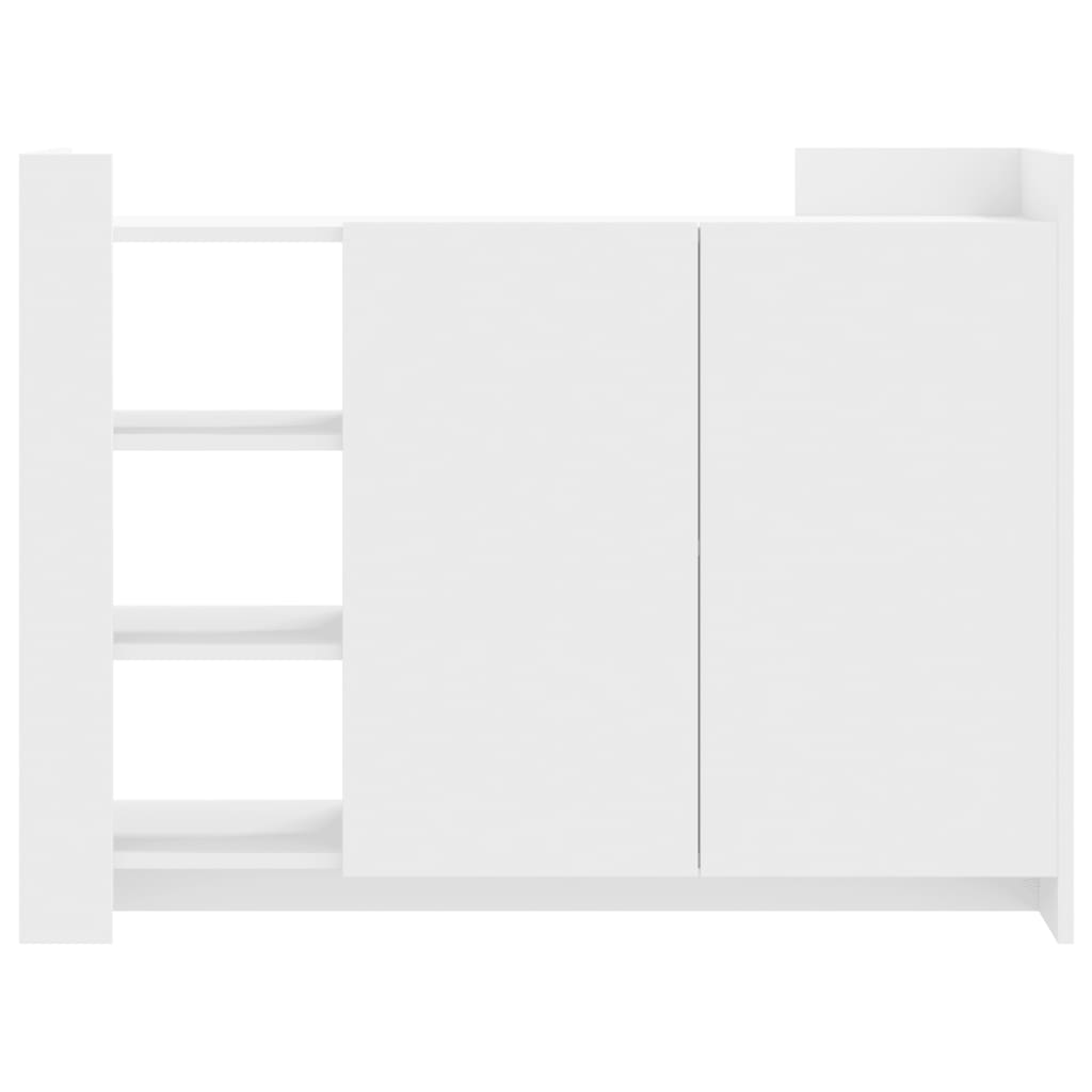 Sideboard White 100x35x75 cm Engineered Wood