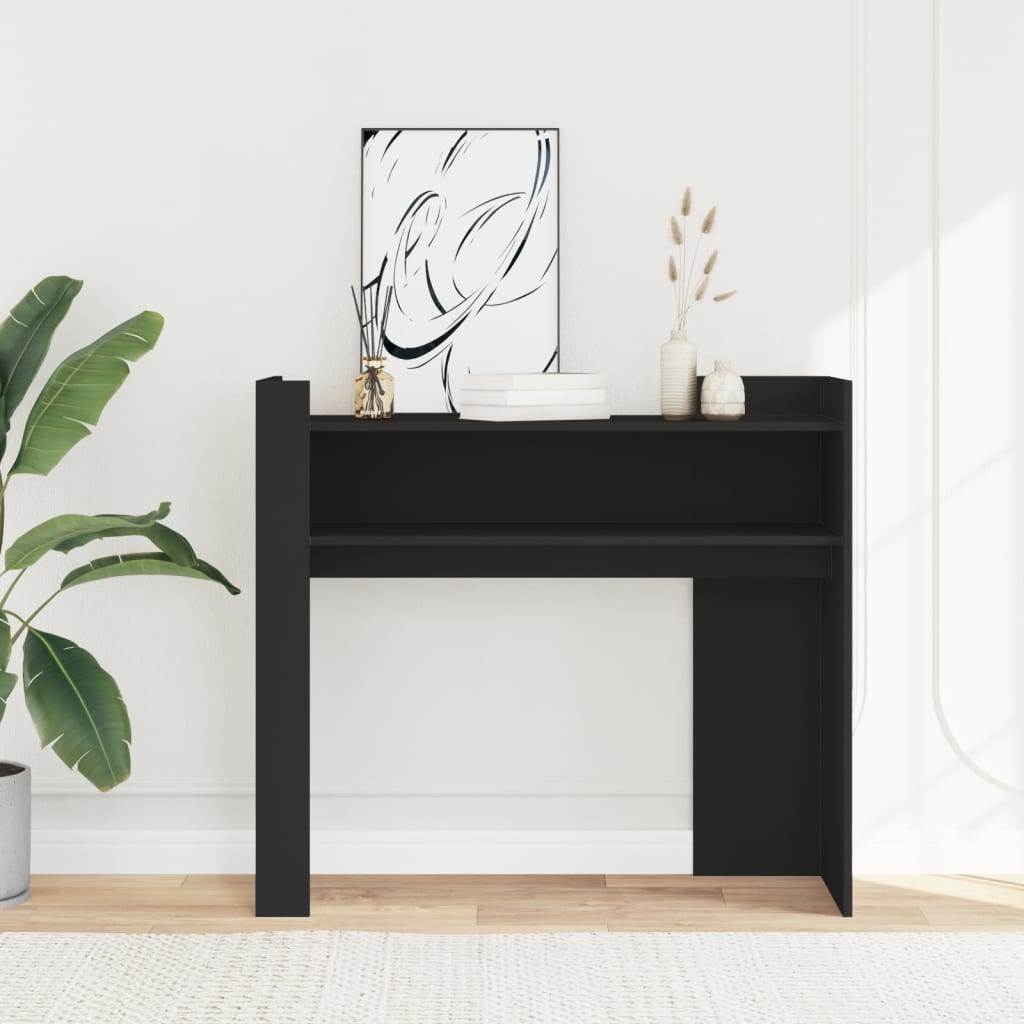 Console Table Black 100x35x90 cm Engineered Wood