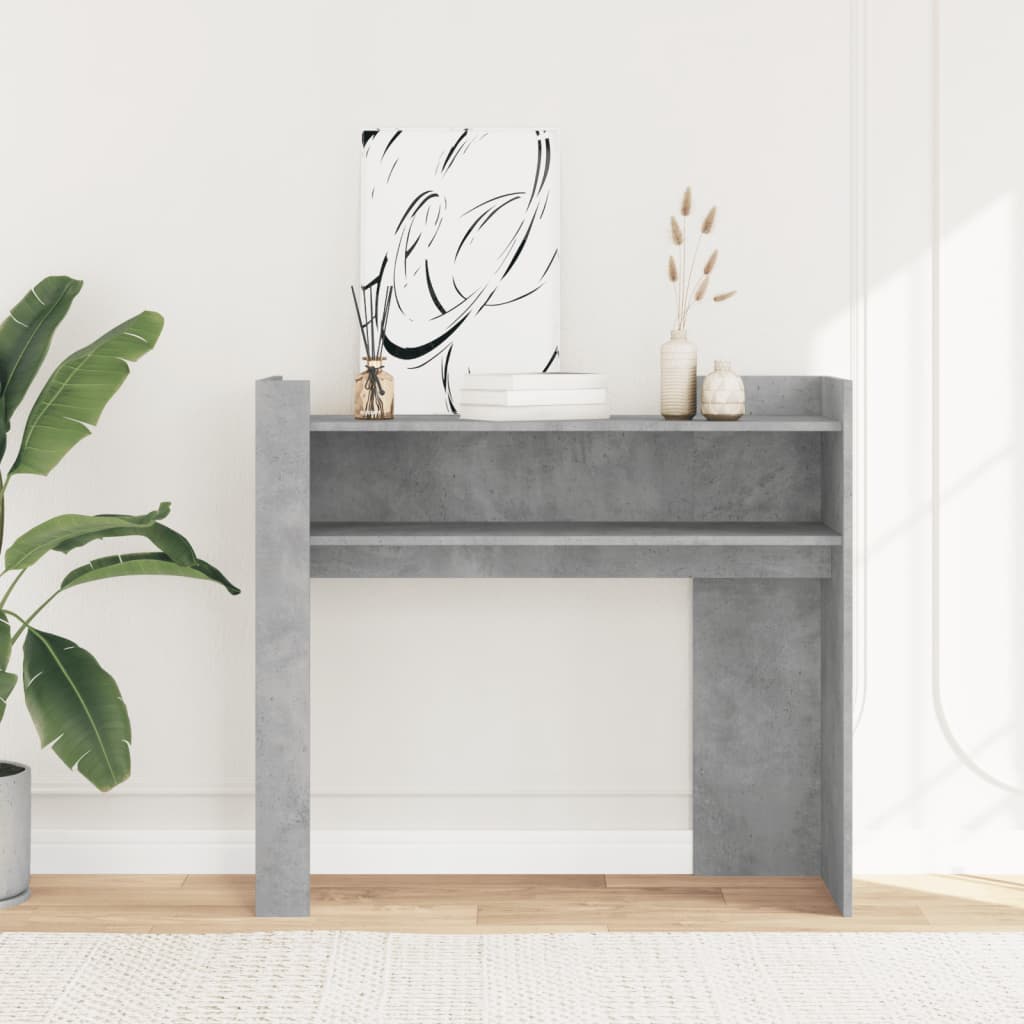 Console Table Concrete Grey 100x35x90 cm Engineered Wood