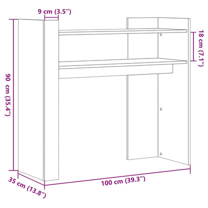 Console Table Concrete Grey 100x35x90 cm Engineered Wood