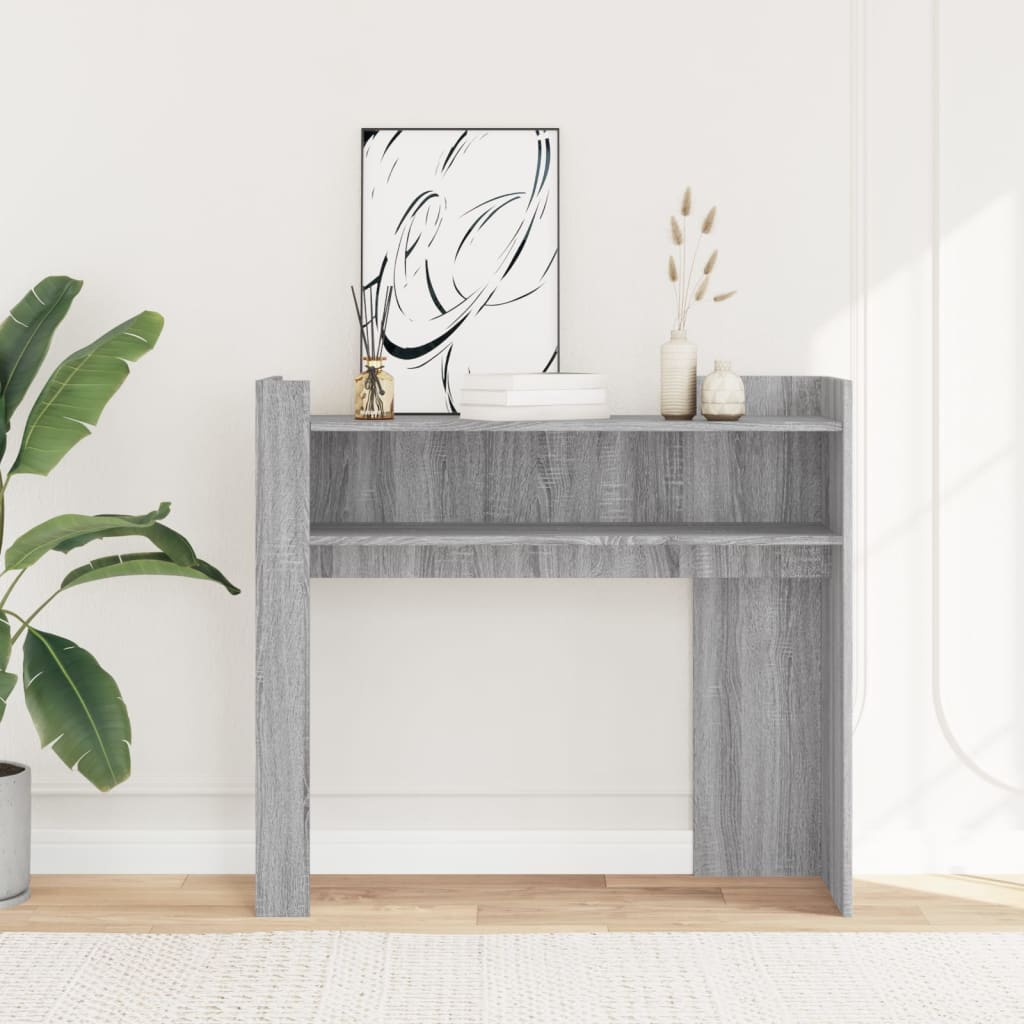 Console Table Grey Sonoma 100x35x90 cm Engineered Wood