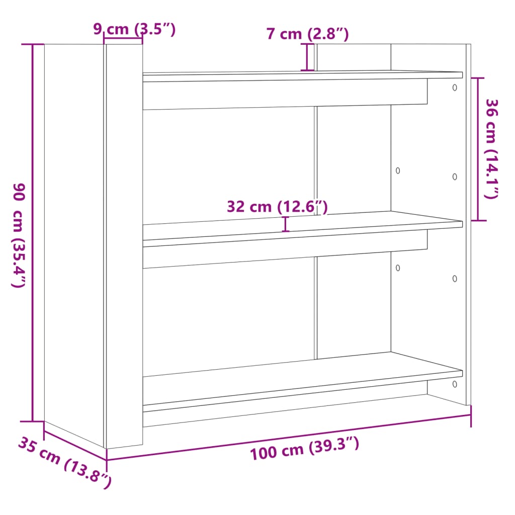 Console Table Black 100x35x90 cm Engineered Wood