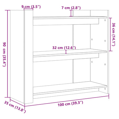 Console Table Grey Sonoma 100x35x90 cm Engineered Wood