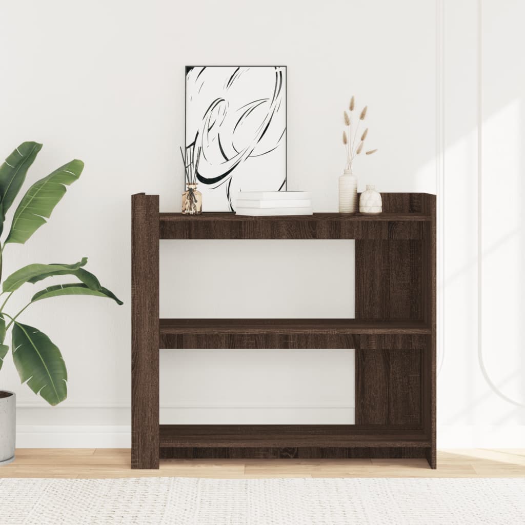 Console Table Brown Oak 100x35x90 cm Engineered Wood