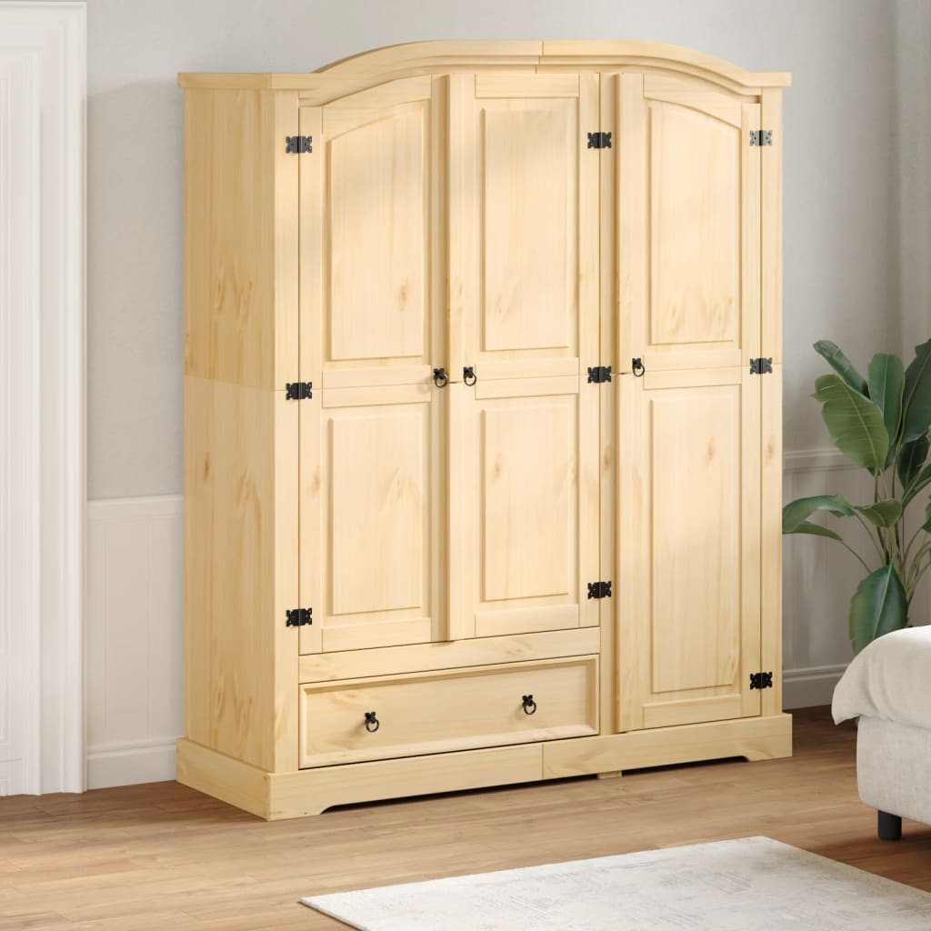 Wardrobe Corona 151.5x52x186 cm Solid Wood Pine