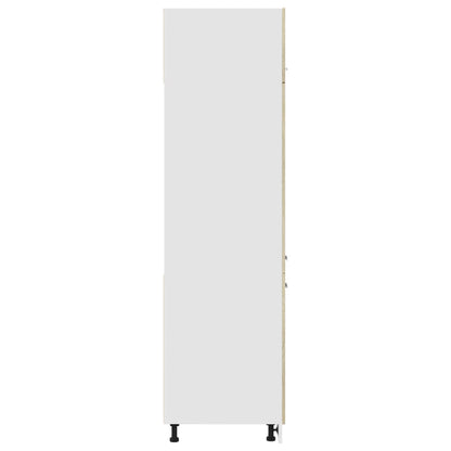 Refrigerator Cabinet Sonoma Oak 60x57x207 cm Engineered Wood